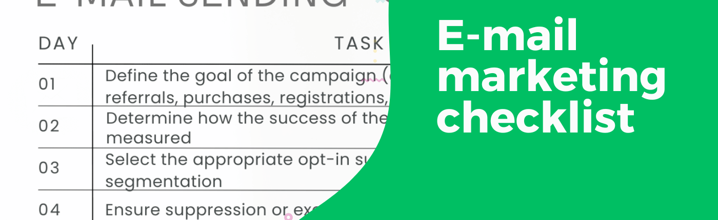 E-mail marketing checklist banner new